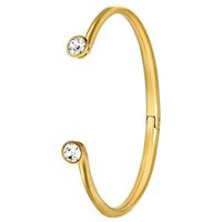 Ladies' Bulova Crystal Accent Gold-Tone Watch and Bracelet Boxed Set (Model: 98X115)|Peoples Jewellers