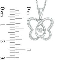 Unstoppable Love™ 0.12 CT. T.W. Diamond Butterfly Pendant in Sterling Silver|Peoples Jewellers