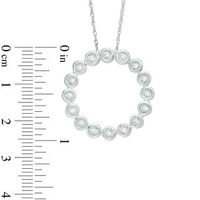 0.23 CT. T.W. Diamond Open Circle Pendant in Sterling Silver|Peoples Jewellers