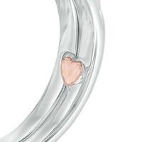 0.30 CT. T.W. Quad Princess-Cut Diamond Frame Interlocking Bridal Set in 10K Two-Tone Gold|Peoples Jewellers