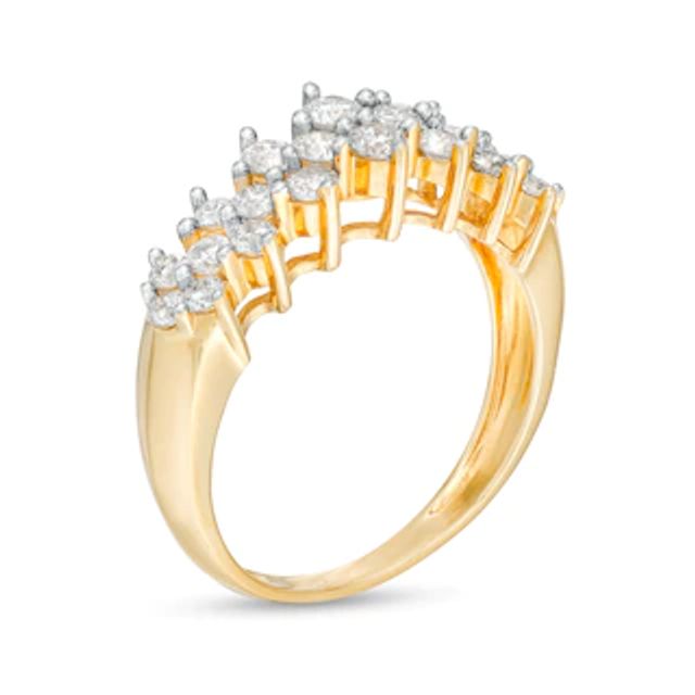 0.50 CT. T.W. Diamond Multi-Row Band in 10K Gold|Peoples Jewellers