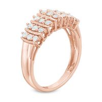 0.50 CT. T.W. Diamond Multi-Row Anniversary Band in 10K Rose Gold|Peoples Jewellers