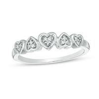 Convertibilities 0.16 CT. T.W. Diamond Heart Three-in-One Ring in Sterling Silver|Peoples Jewellers