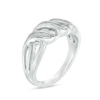 Diamond Accent Twist Flame Ring in Sterling Silver|Peoples Jewellers