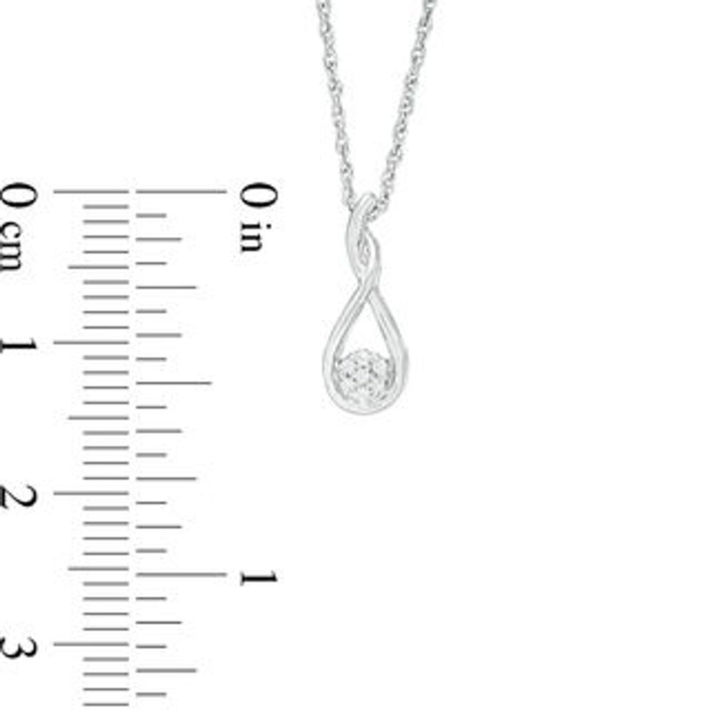 Composite Diamond Accent Teardrop Pendant in Sterling Silver|Peoples Jewellers