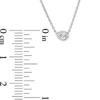 0.09 CT. Pear-Shaped Diamond Solitaire Necklace in 10K Gold|Peoples Jewellers