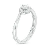 0.085 CT. T.W. Diamond Frame Bypass Promise Ring in 10K Gold|Peoples Jewellers