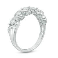 0.15 CT. T.W. Diamond "S" Anniversary Band in 10K White Gold|Peoples Jewellers