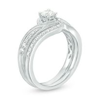 0.50 CT. T.W. Diamond Bypass Vintage-Style Bridal Set in 10K Gold|Peoples Jewellers