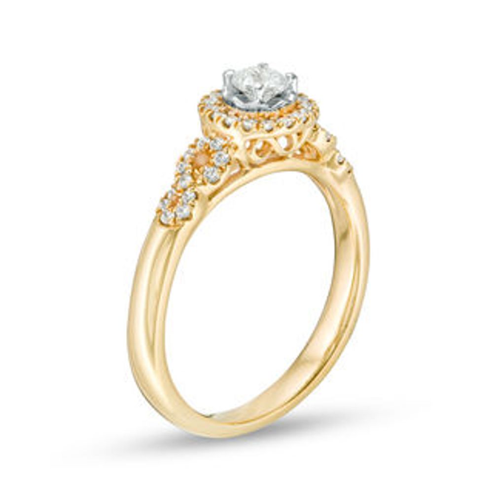 0.40 CT. T.W. Diamond Frame Infinity-Sides Engagement Ring in 14K Gold|Peoples Jewellers