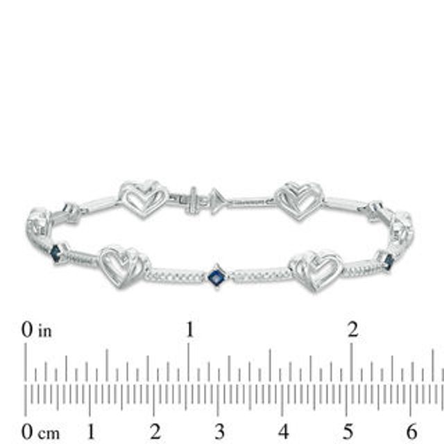 The Kindred Heart from Vera Wang Love Collection 0.085 CT. T.W. Diamond Toggle  Bracelet in Sterling Silver