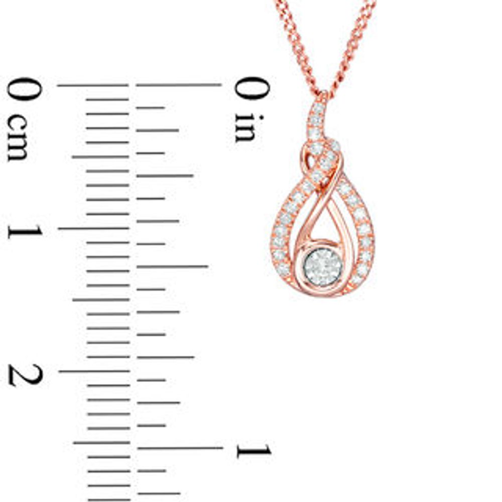 Interwoven™ CT. T.W. Diamond Pendant in 10K Rose Gold