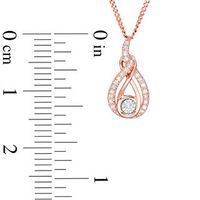 Interwoven™ CT. T.W. Diamond Pendant in 10K Rose Gold