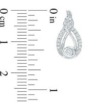 Interwoven™ 0.12 CT. T.W. Diamond Drop Earrings in Sterling Silver|Peoples Jewellers