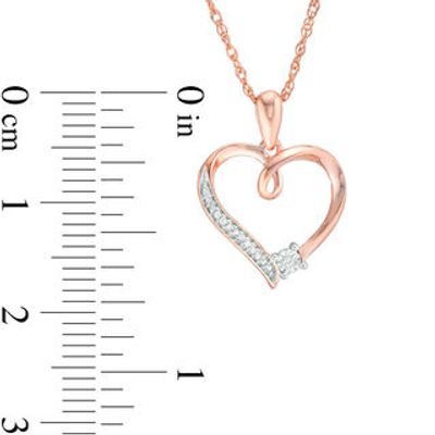 Diamond Accent Heart Pendant in 10K Rose Gold|Peoples Jewellers
