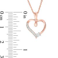 Diamond Accent Heart Pendant in 10K Rose Gold|Peoples Jewellers