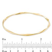 3.0mm Twist Slip-On Bangle in 14K Gold - 8.0"|Peoples Jewellers