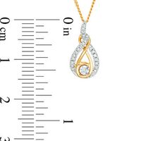 Interwoven™ 0.16 CT. T.W. Diamond Pendant in Sterling Silver and 10K Gold - 19"|Peoples Jewellers