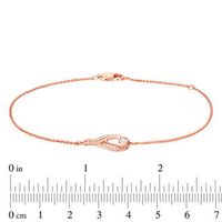 Interwoven™ 0.145 CT. T.W. Diamond Bracelet in 10K Rose Gold - 7.75"|Peoples Jewellers