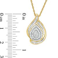 0.45 CT. T.W. Multi-Diamond Teardrop Pendant in 10K Gold|Peoples Jewellers