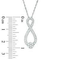 0.45 CT. T.W. Multi-Diamond Infinity Pendant in 10K White Gold|Peoples Jewellers