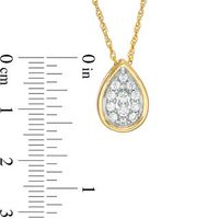 0.29 CT. T.W. Multi-Diamond Teardrop Pendant in 10K Gold|Peoples Jewellers