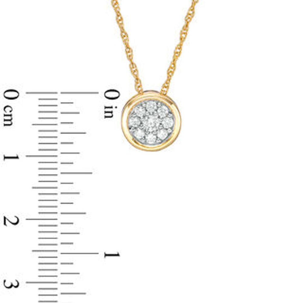 0.23 CT. T.W. Diamond Frame Pendant in 10K Gold|Peoples Jewellers