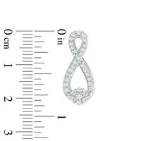 0.69 CT. T.W. Multi-Diamond Infinity Drop Earrings in 10K White Gold|Peoples Jewellers
