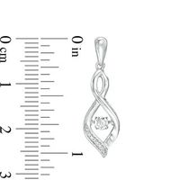 Unstoppable Love™ 0.085 CT. T.W. Diamond Flame Drop Earrings in Sterling Silver|Peoples Jewellers