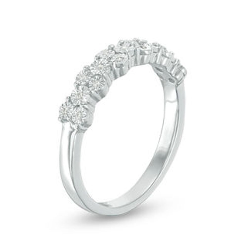 0.04 CT. T.W. Diamond Alternating Band in 10K White Gold|Peoples Jewellers