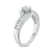 0.58 CT. T.W. Diamond Bypass Engagement Ring in 10K White Gold|Peoples Jewellers