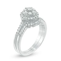 0.45 CT. T.W. Composite Diamond Frame Bridal Set in 10K White Gold|Peoples Jewellers
