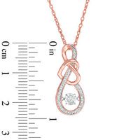 Unstoppable Love™ 0.117 CT. T.W. Diamond Intertwining Infinity and Tilted Heart Pendant in 10K Rose Gold|Peoples Jewellers