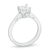 1.00 CT. T.W. Certified Canadian Princess-Cut Diamond Frame Engagement Ring in 14K White Gold (I/I1)|Peoples Jewellers
