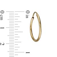 20.0mm Continuous Tube Hoop Earrings in 14K Gold|Peoples Jewellers