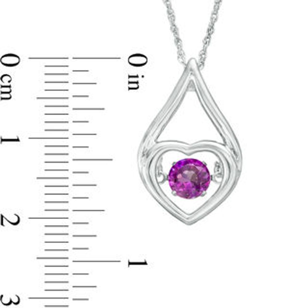 Unstoppable Love™ 6.0mm Amethyst Heart in Teardrop Pendant in Sterling Silver|Peoples Jewellers