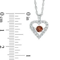 Unstoppable Love™ Garnet and Lab-Created White Sapphire Heart Pendant in Sterling Silver|Peoples Jewellers