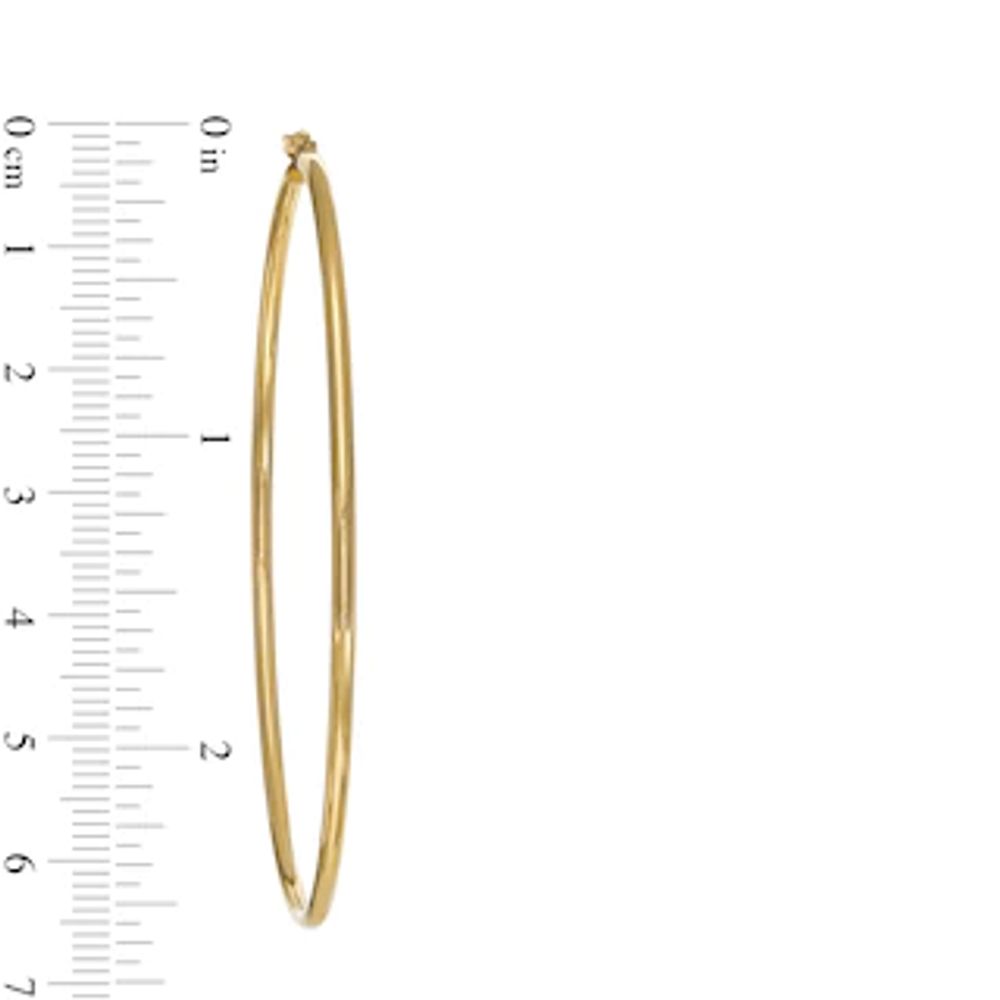 2.0 x 65.0mm Tube Hoop Earrings in 10K Gold|Peoples Jewellers