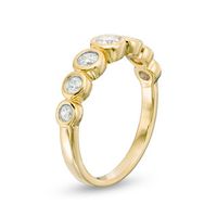 0.45 CT. T.W. Diamond Seven Stone Bubble Band in 10K Gold|Peoples Jewellers