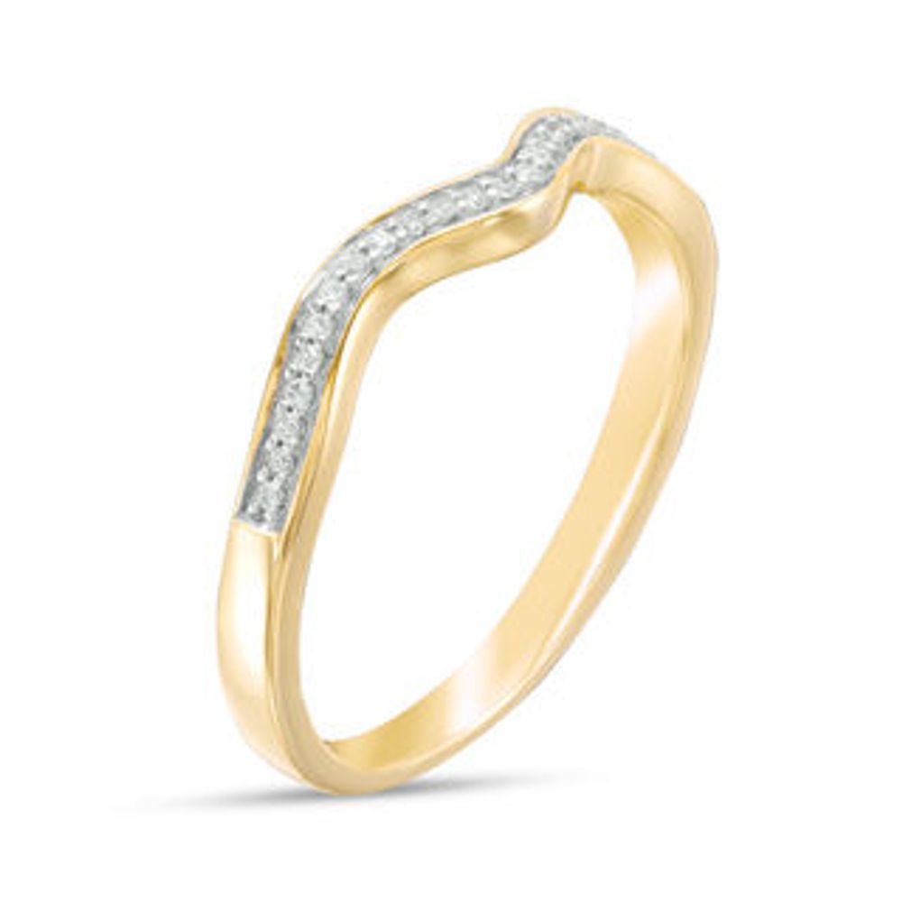 0.065 CT. T.W. Diamond Contour Wedding Band in 10K Gold|Peoples Jewellers