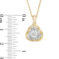 0.18 CT. T.W. Diamond Love Knot Pendant in 10K Gold|Peoples Jewellers