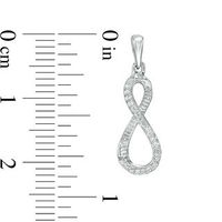 0.116 CT. T.W. Diamond Infinity Drop Earrings in Sterling Silver|Peoples Jewellers