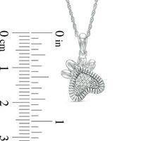 0.04 CT. T.W. Diamond  Dog Paw Print Pendant in Sterling Silver|Peoples Jewellers