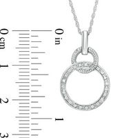 0.04 CT. T.W. Diamond Interlocking Circles Pendant in Sterling Silver|Peoples Jewellers