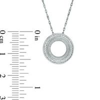 0.088 CT. T.W. Diamond Double Circle Pendant in Sterling Silver|Peoples Jewellers