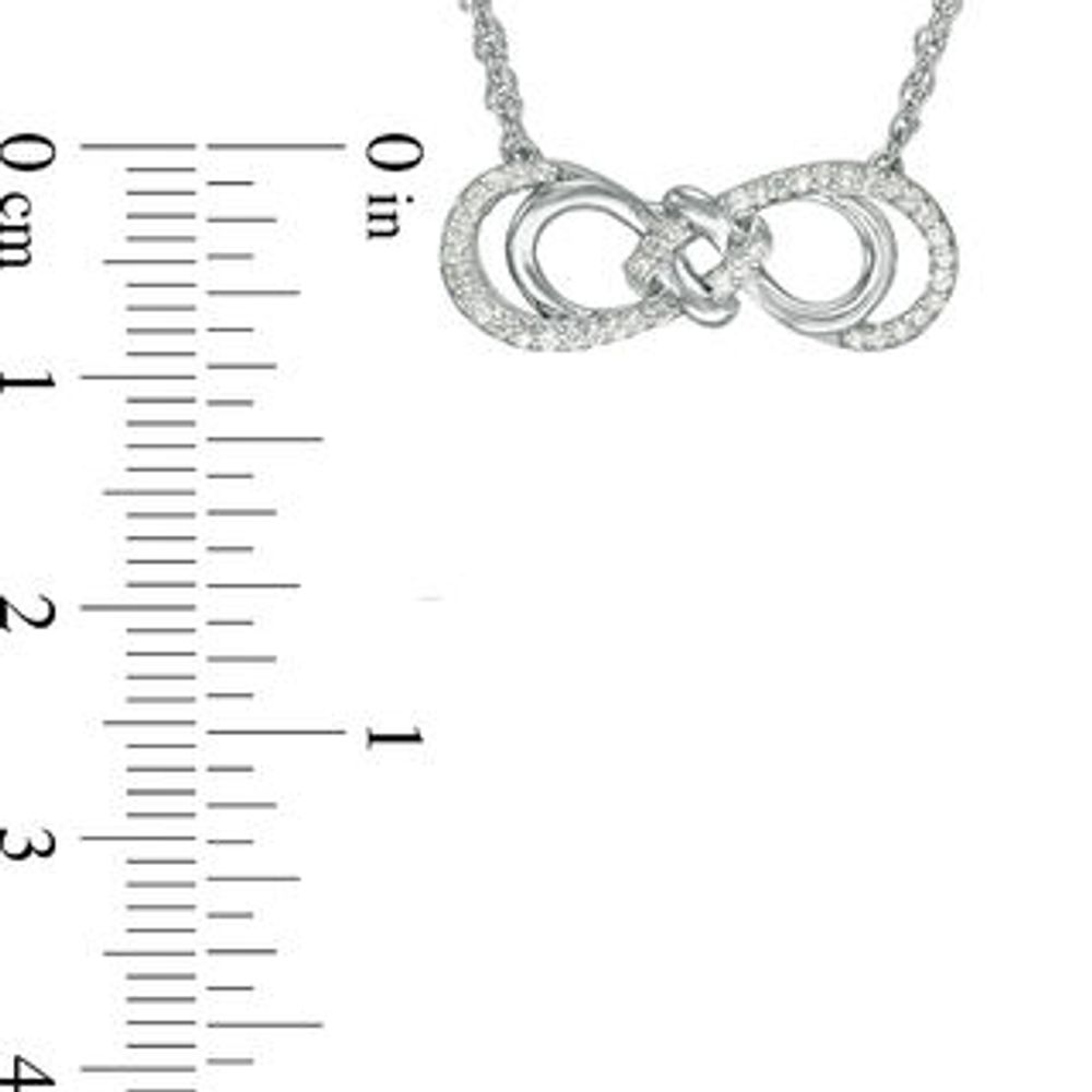Peoples Jewellers 0.10 CT. T.W. Black Diamond Sideways Heart Infinity  Pendant in Sterling Silver|Peoples Jewellers | Kingsway Mall