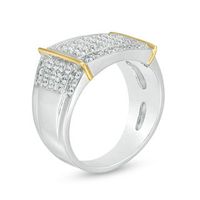 Men's 1.50 CT. T.W. Composite Diamond Collar Ring in 10K Two-Tone Gold|Peoples Jewellers