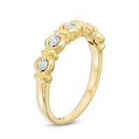 0.04 CT. T.W. Diamond Five Stone Anniversary Band in 10K Gold|Peoples Jewellers