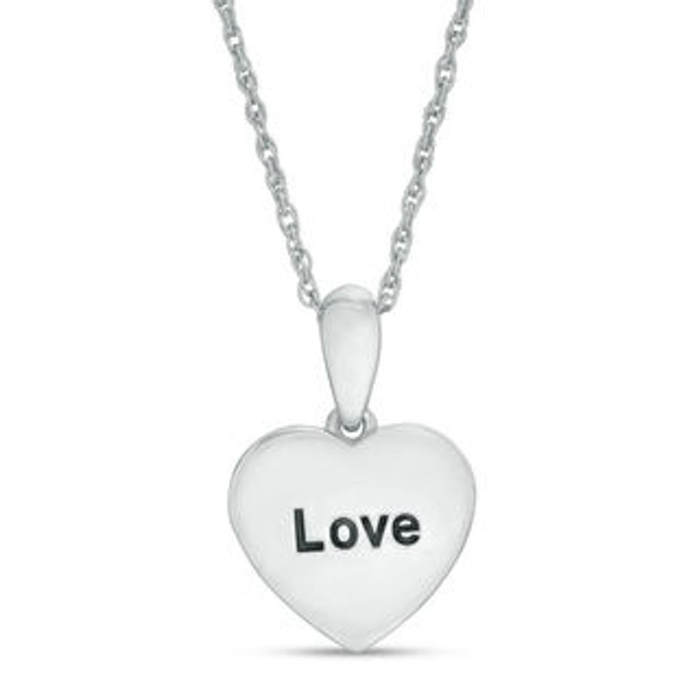 1/20 CT. T.W. Composite Diamond Heart Pendant in Sterling Silver (1 Line)|Peoples Jewellers