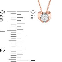 0.10 CT. Diamond Solitaire Heart Pendant in 10K Rose Gold|Peoples Jewellers